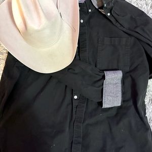 Cody James long sleeve shirt, XL, black brushed cotton